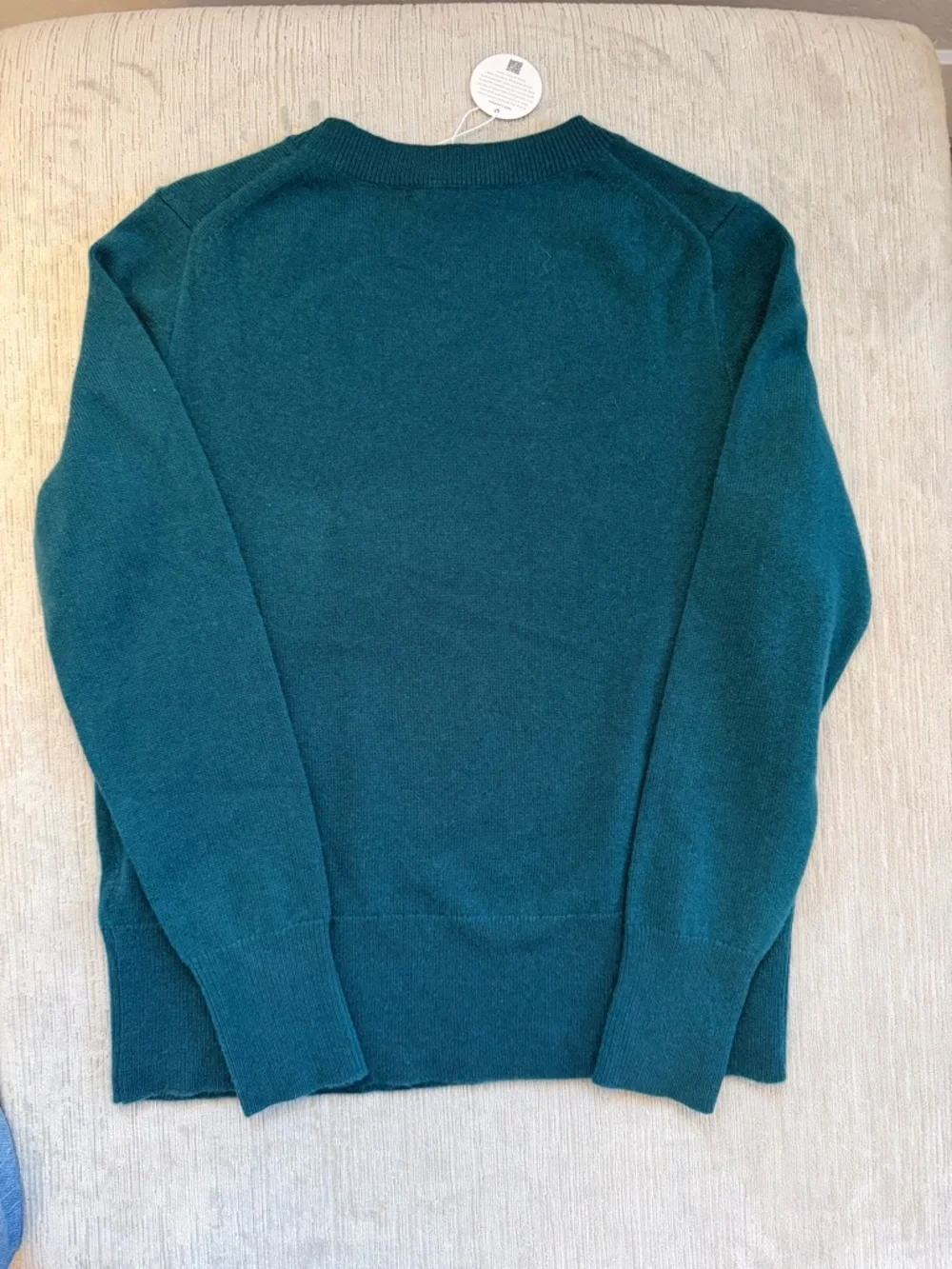 J.Crew 100% Cashmere Crewneck Sweater Teal Green Classic Fit XS NWT BA400